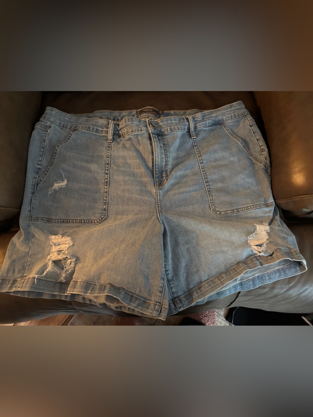 Torrid distressed Light Blue Denim Jean shorts